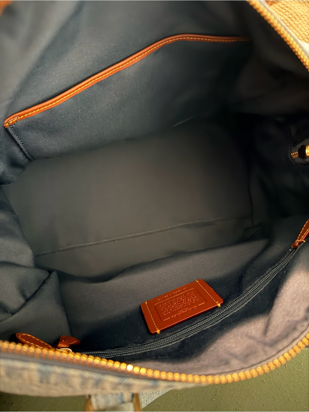Coach Large denim Rowan - Picture 3 of 6